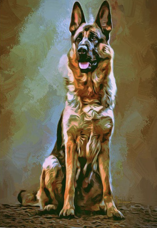 14 Of The Cutest German Shepherd Paintings Page 3 of 3 PetPress