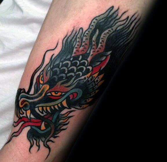 45 Breathtaking Dragon Head Tattoo Designs Ideas