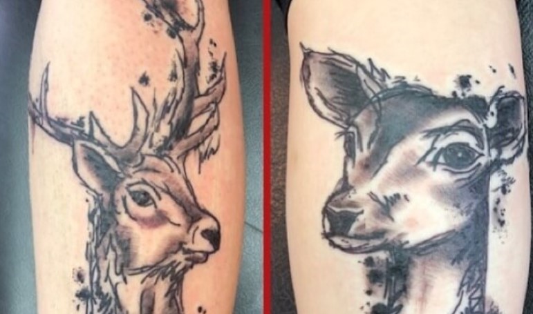 12 Awesome Buck and Doe Tattoo Designs PetPress