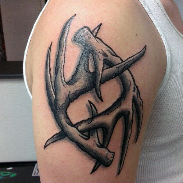 deer antler tattoo ideas