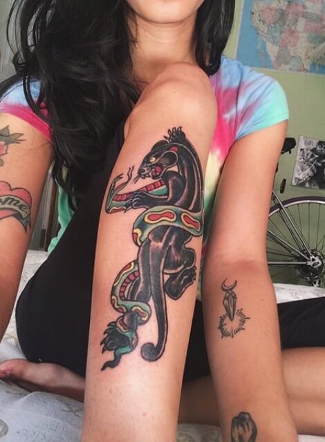 15+ Panther and Snake Tattoo Designs To Colouring Your Body