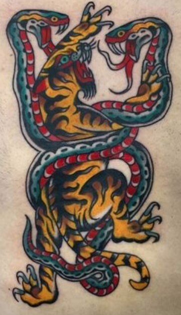 14 Snake and Tiger Tattoo Designs | PetPress