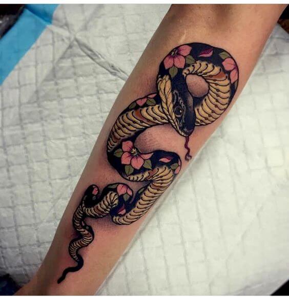 18 Best Old School Snake Tattoo Designs To Colouring Your Body