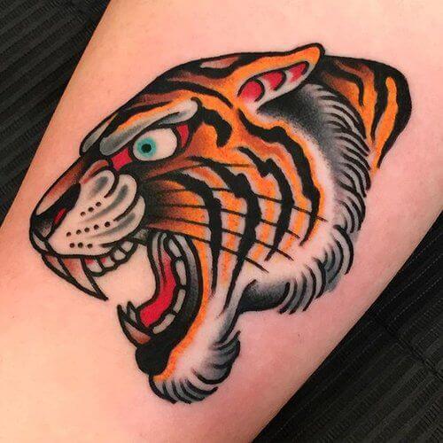 Skateboard Tiger Tattoo Old School - 31x8 Pouces - 7 Plis Érable Made In USA - Neuf