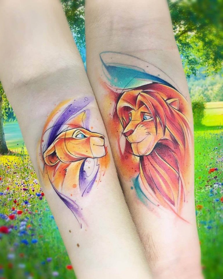 Lion King Simba And Nala Tattoo