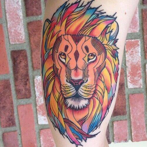 12+ Old School Lion Tattoo Designs | PetPress