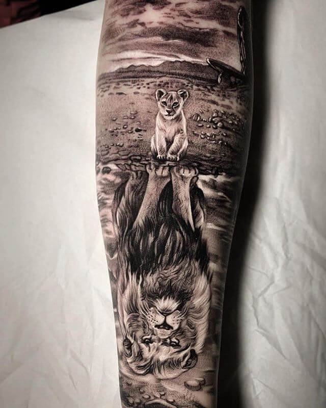 12+ Cool Lion King Tattoo Ideas - Sleeve Tattoo Designs | PetPress