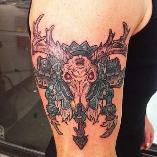 10+ Best Moose Skull Tattoo Designs | PetPress