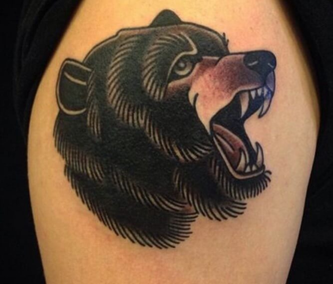 10+ Old School Bear Tattoo Designs | PetPress