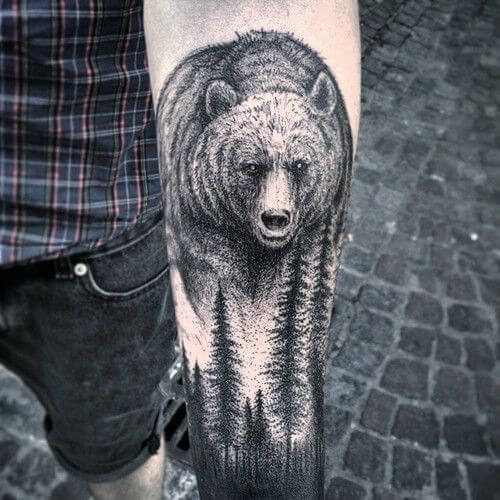 15+ Amazing Black Bear Tattoo Designs | PetPress