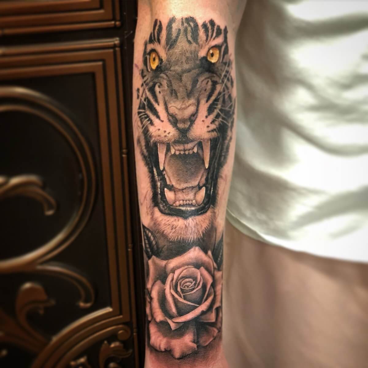 15+ Best Tiger and Rose Tattoo Designs PetPress