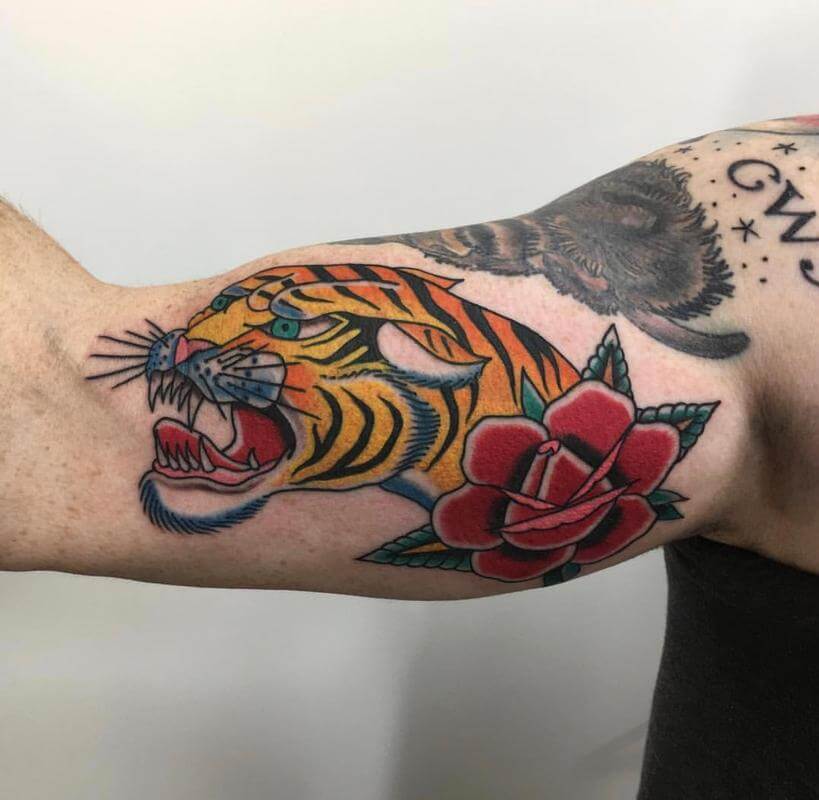 15+ Best Tiger and Rose Tattoo Designs PetPress