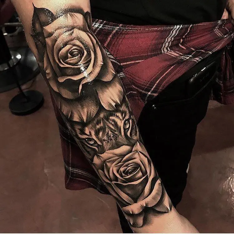 15 Best Tiger And Rose Tattoo Designs Petpress