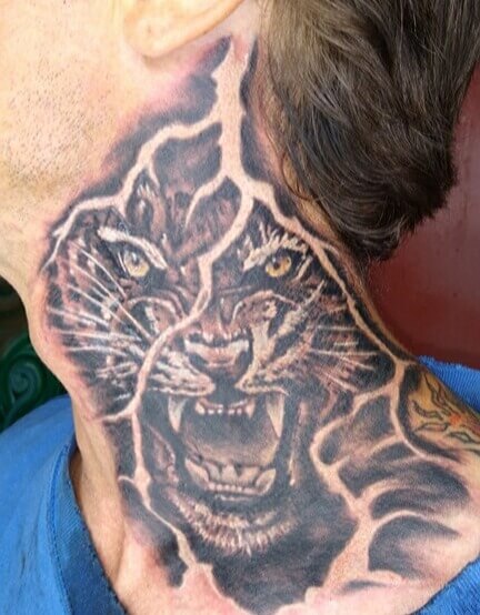 neck tattoo and tiger tattoo neck tiger tattoos on arm