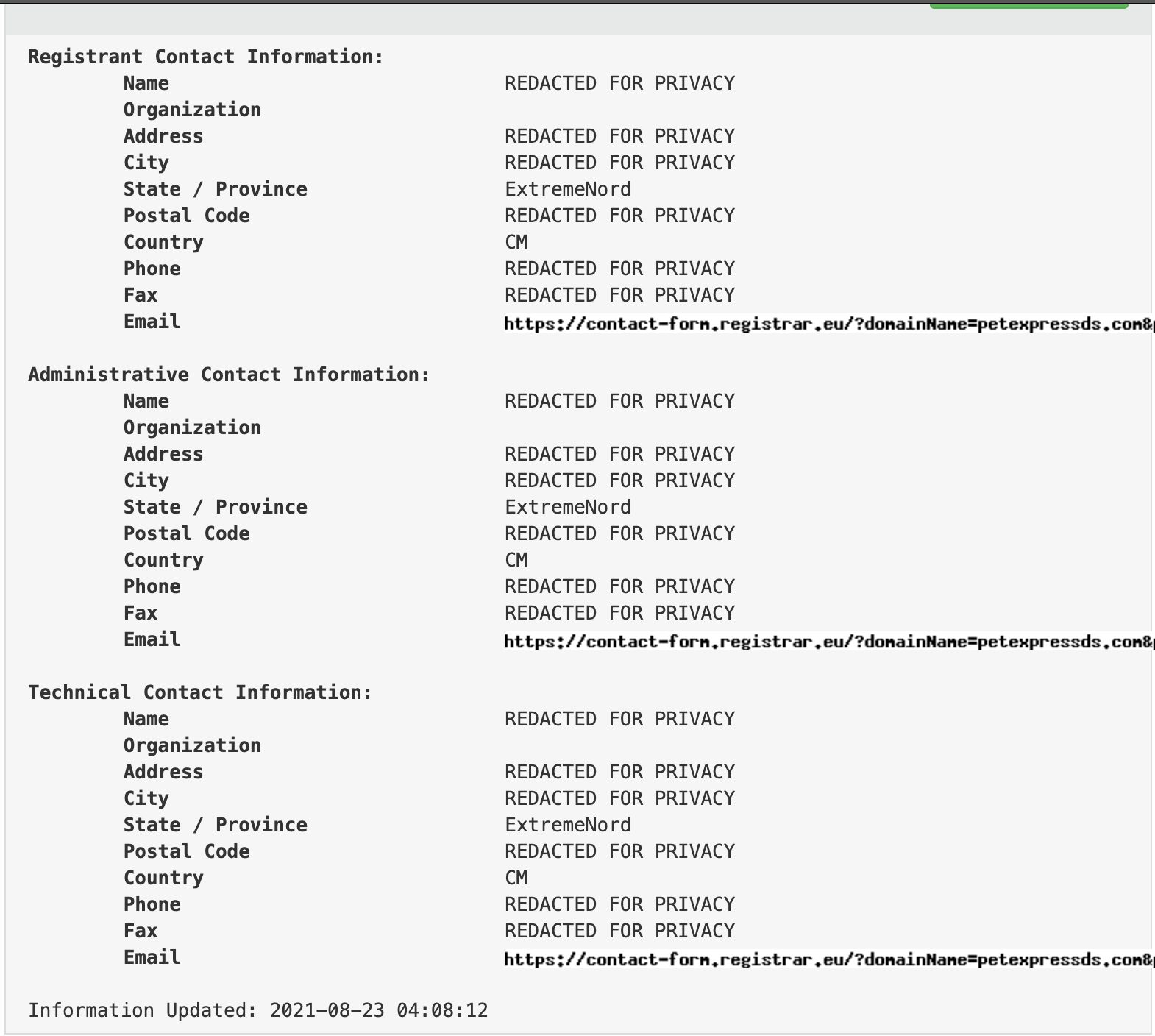 PetExpressDS-whois